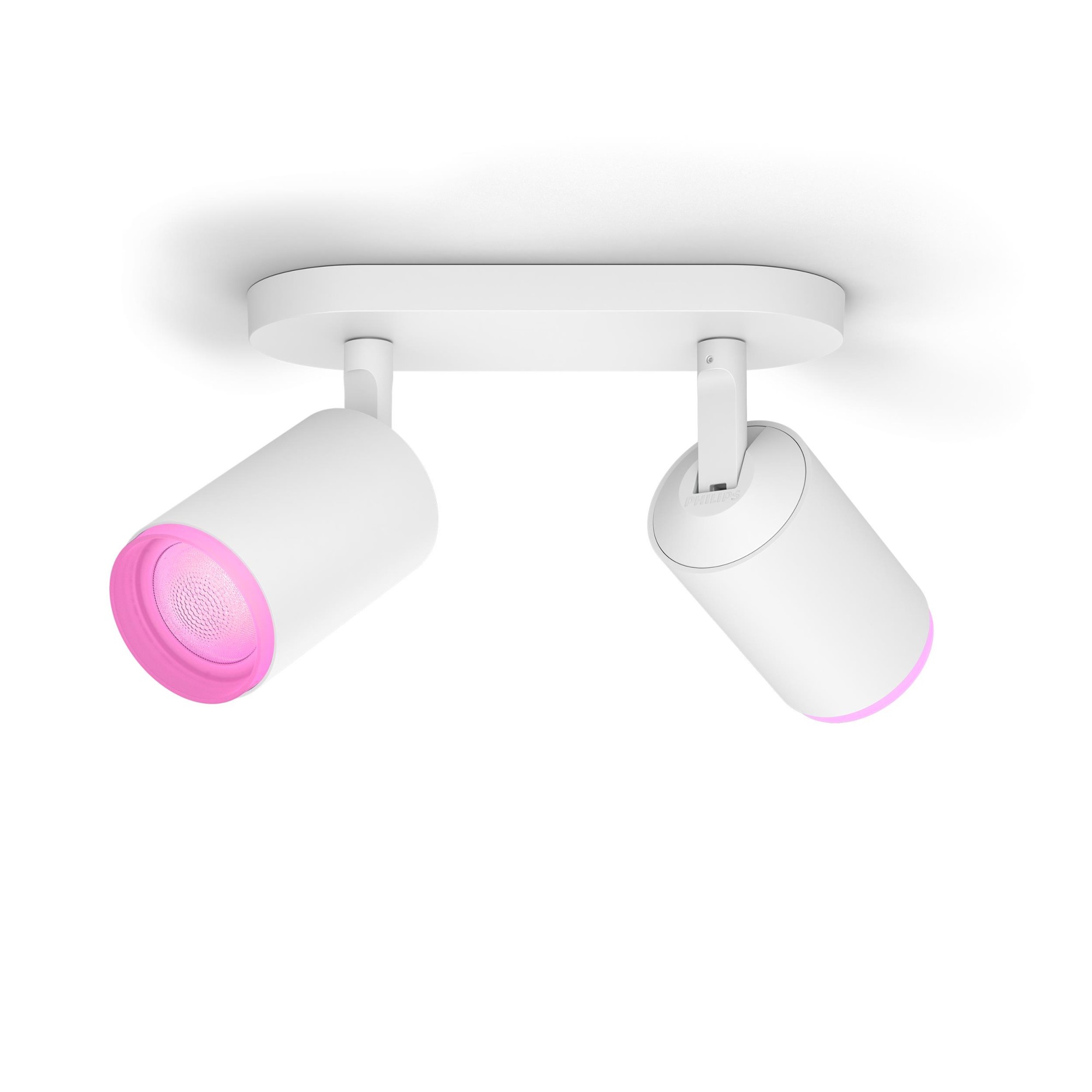 Lampa de perete Philips Hue alb and Color Ambiance Fugato LED Spot Double-Flamed alb 2x 350lm