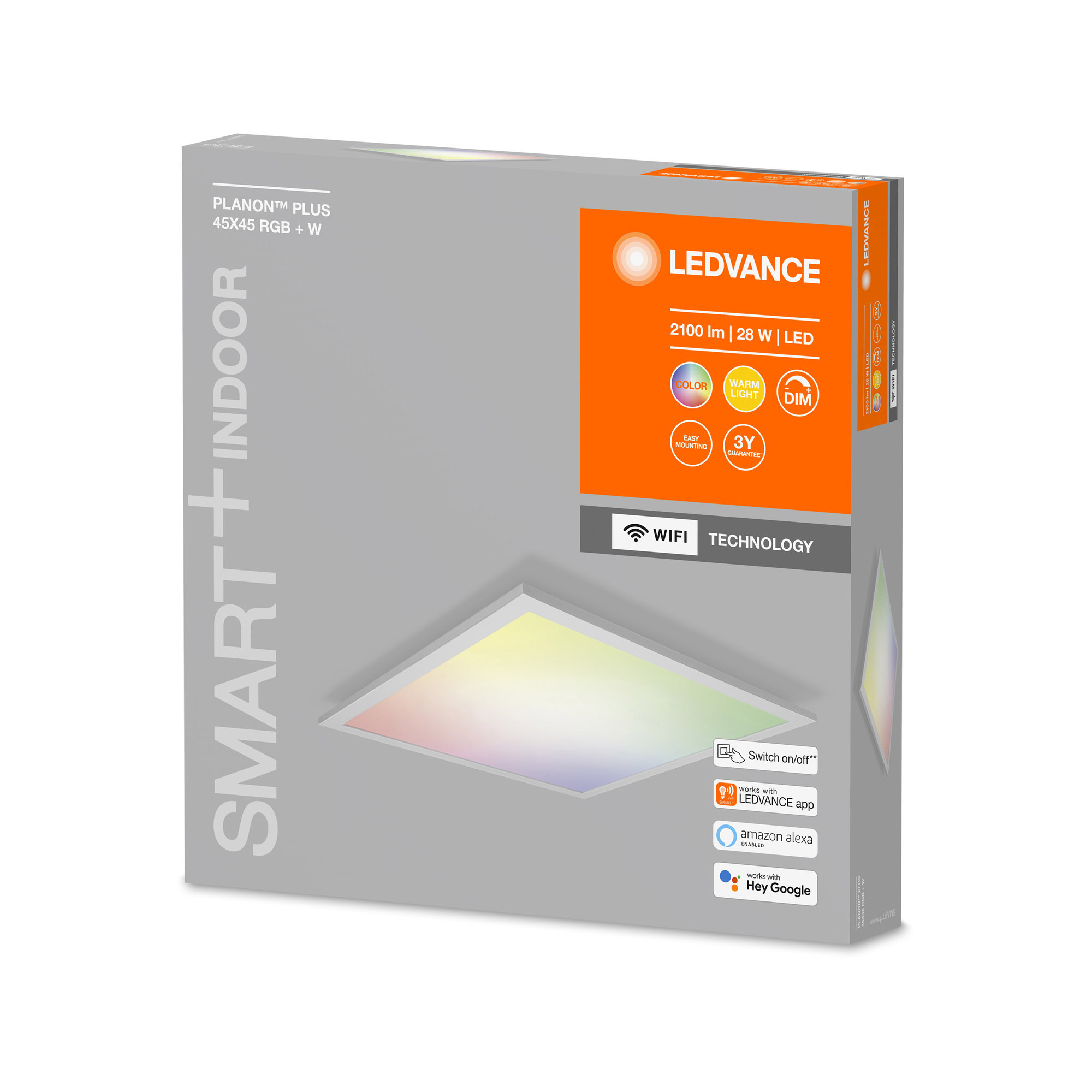 Plafoniera panou LED LEDVANCE SMART+ WiFi RGBW LED Panel PLANON PLUS 45x45cm 2100lm
