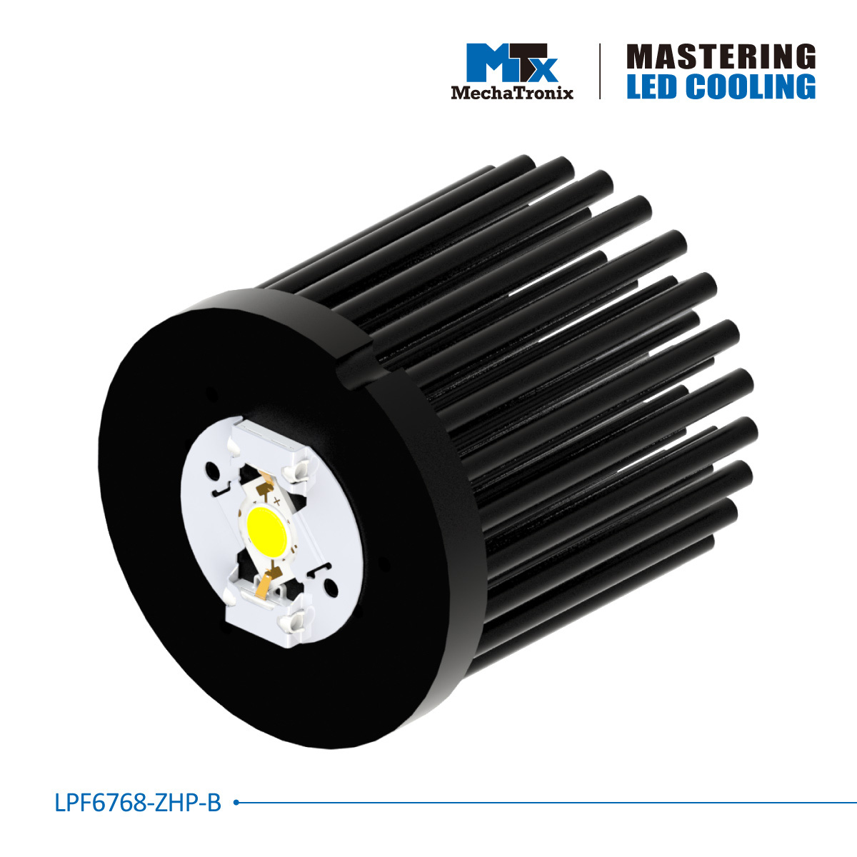 Radiator circular 7cm MechaTronix LPF6768-ZHP-B pentru LED <4600lm