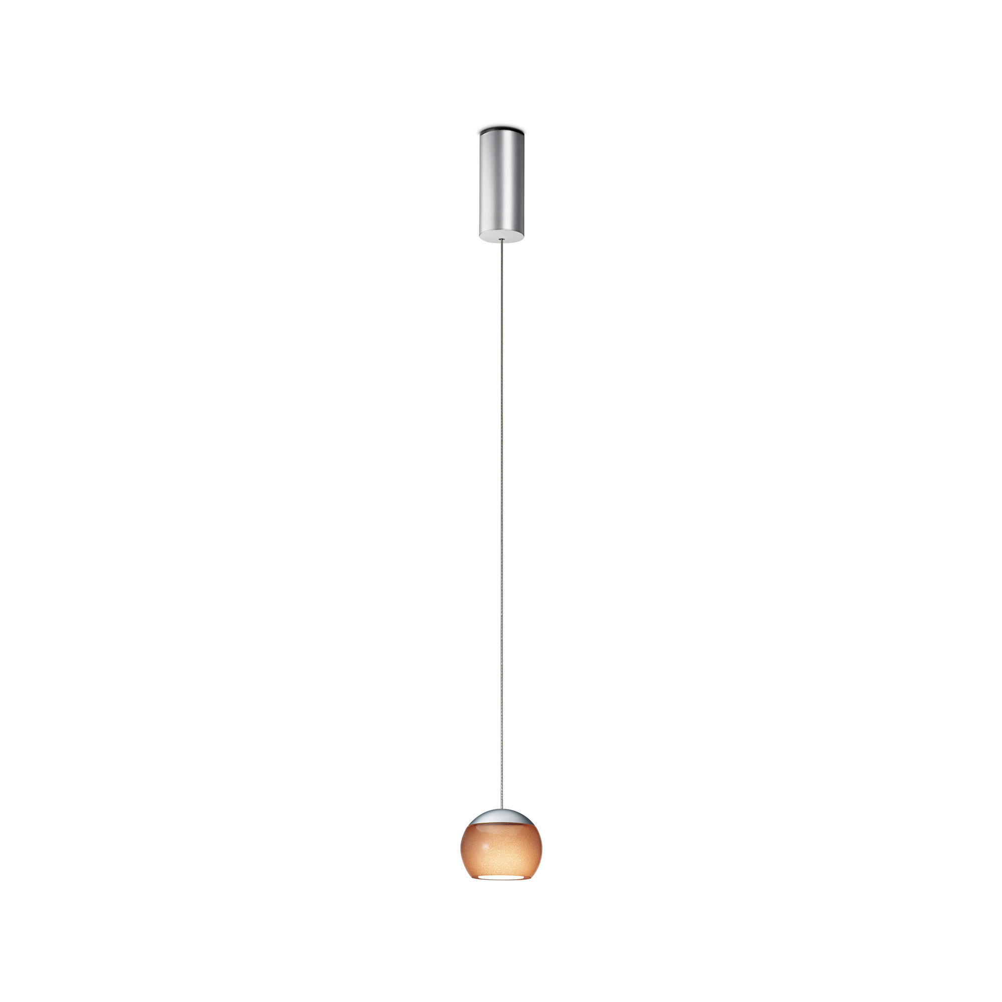 Lampa Pendul LED suspendat OLIGO BALINO crom-maro 2700K 1050lm