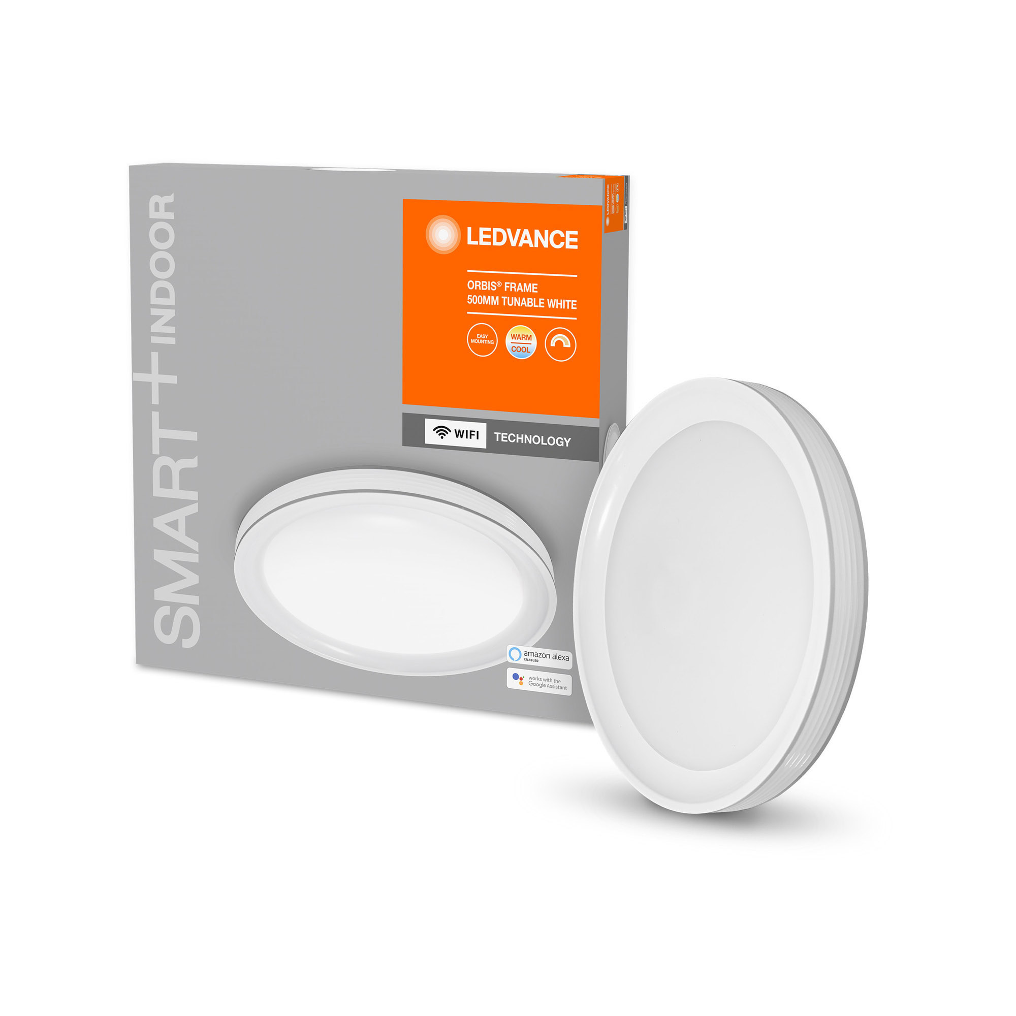 Lampa LED de tavan LEDVANCE SMART+ WiFi Tunable LED-uri Albe ORBIS Frame 500mm alb 3300lm