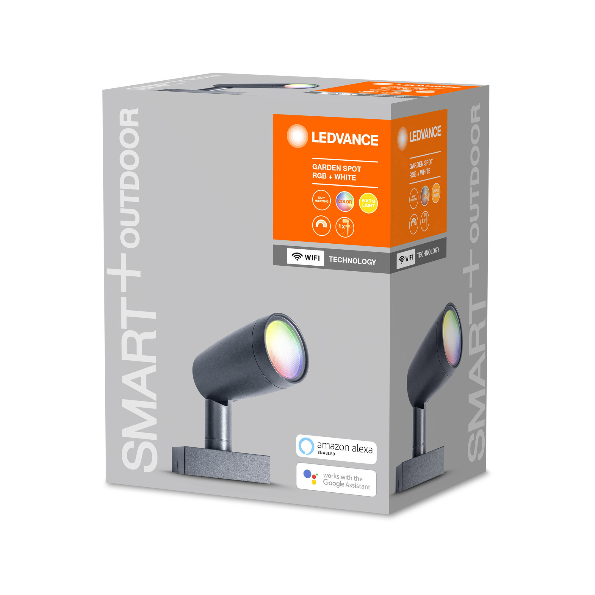 Lumini de grădină cu LED-uri LEDVANCE SMART+ WiFi RGBW LED Spot, set de bază IP65 antracit 260lm