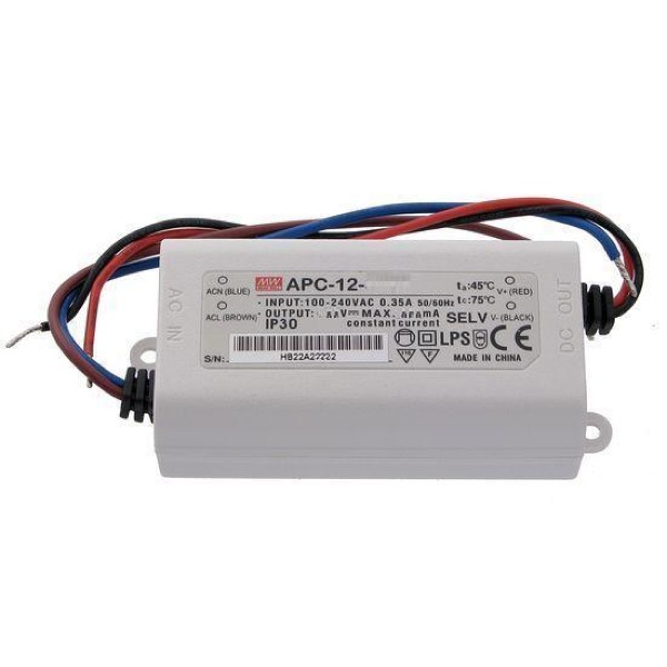 Mean Well 230V LED Driver for 3-4 x 3 Watt LED at 700 mA APC-12-700