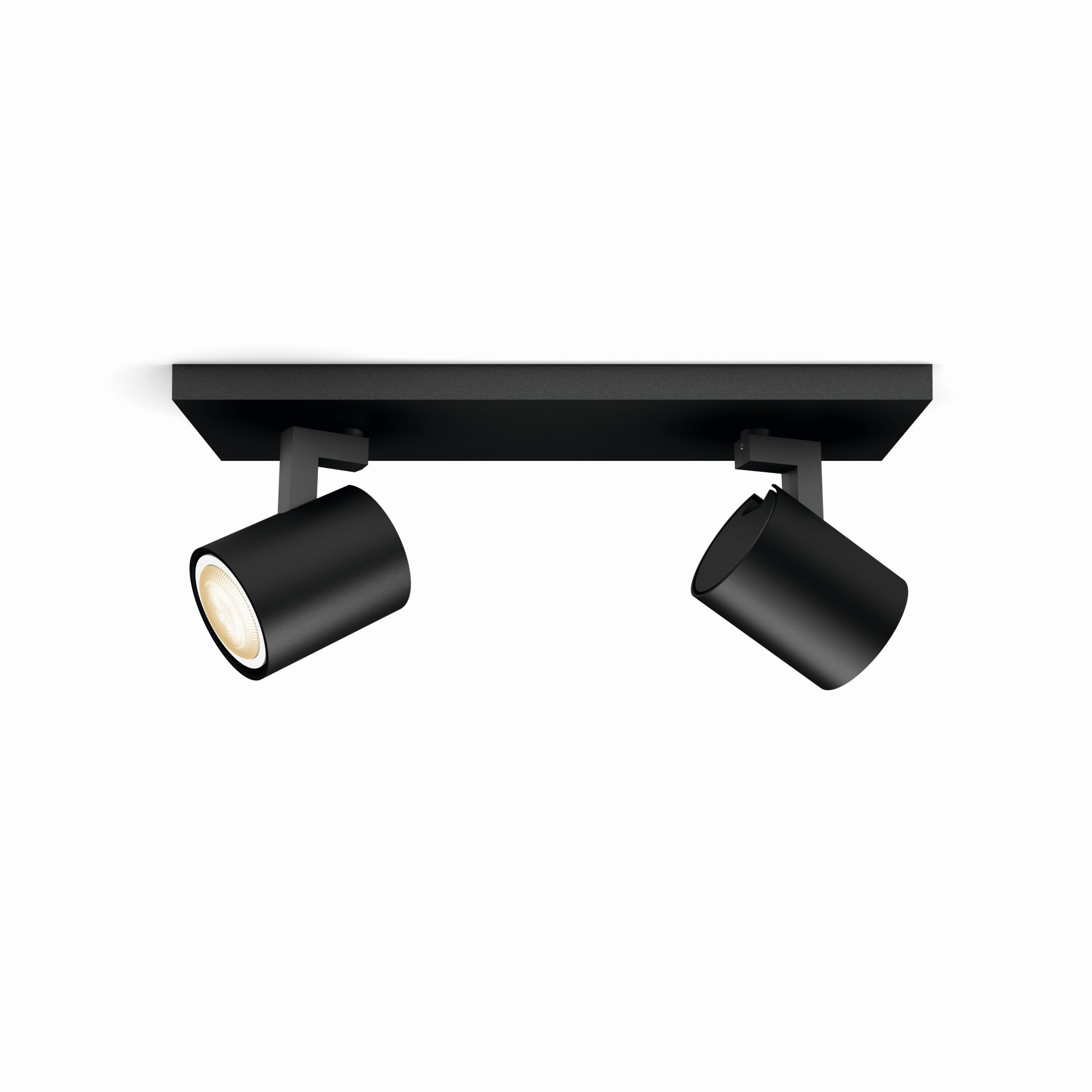 Spot Philips Hue alb Ambiance Runner LED double-flamed negru 2x 350lm incl. Buton Dimmer