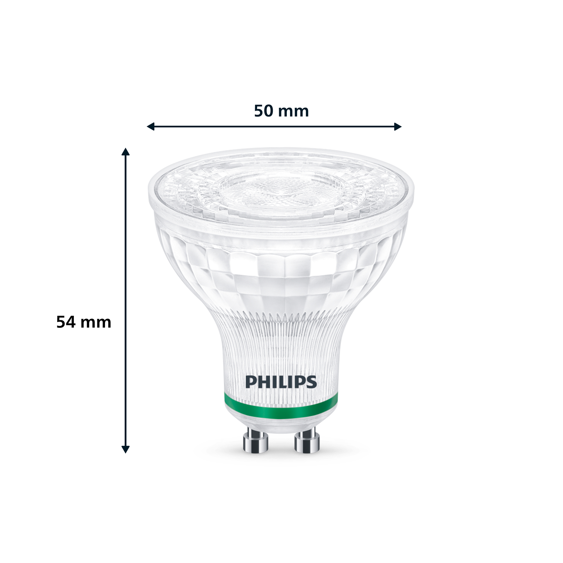 Philips LED Spot 2.4-50W GU10 830 Clasa B 36° 380lm 3000K