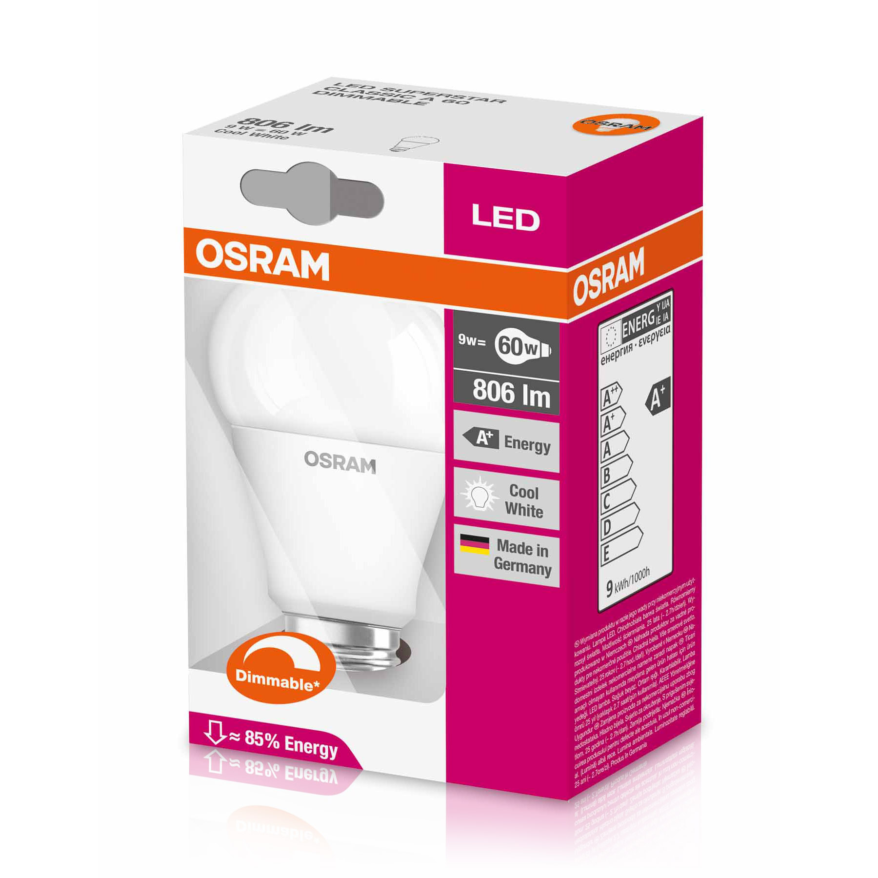 Bec Osram LED STAR CLASSIC A 75 10W 827 FR 1055lm 2700K