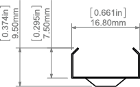 Clema de prindere/instalare pentru profilele Aluflex de 102cm