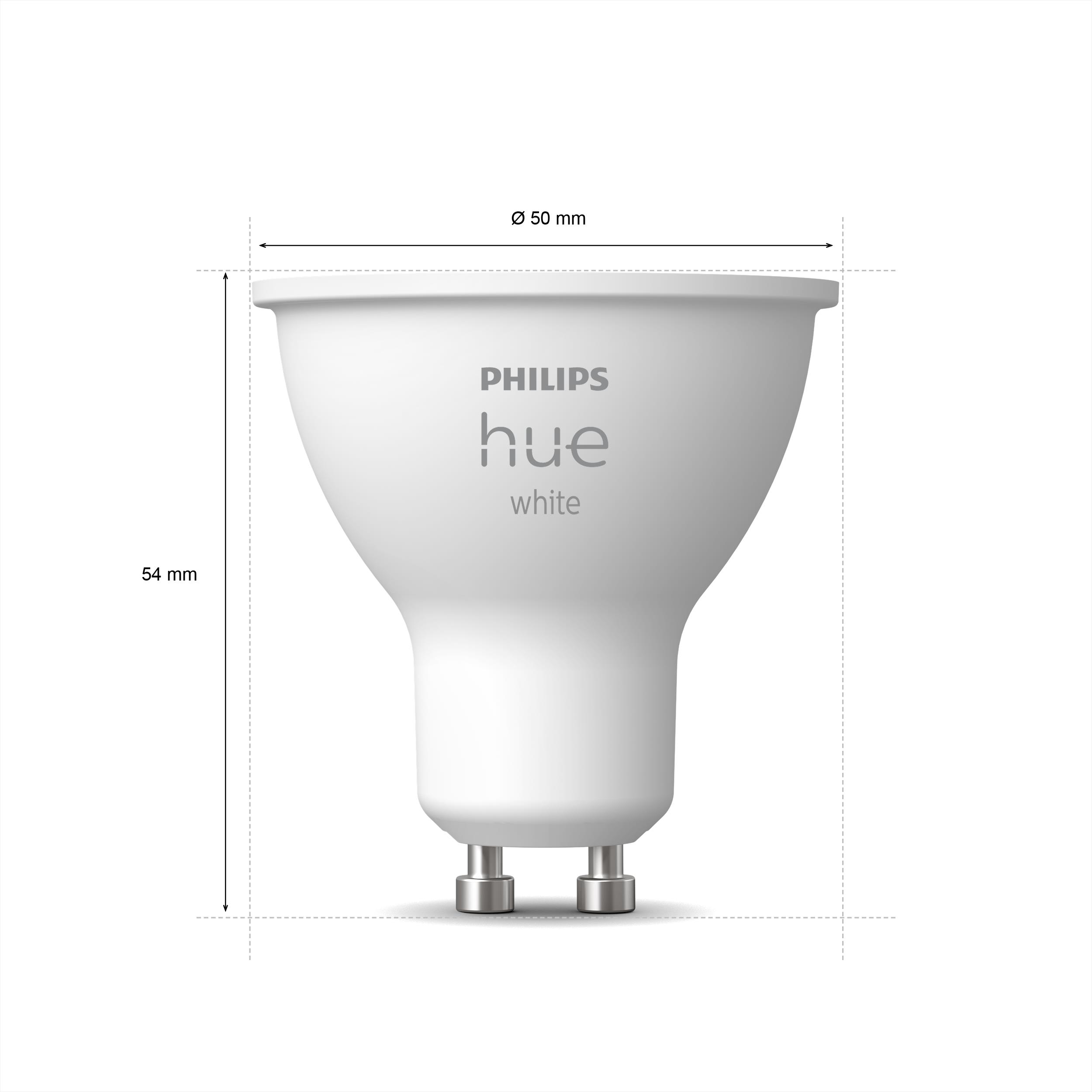 Bec LED Spot Philips Hue alb GU10 400lm 2700K