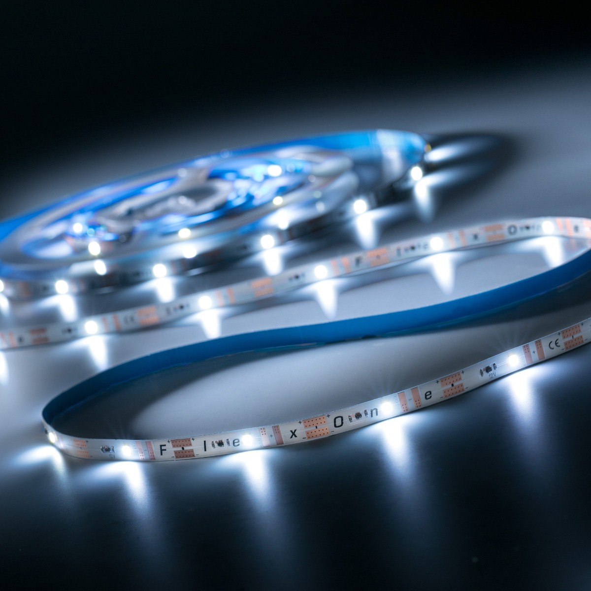Banda Flexibila Profesionala FlexOne2080 100 LED-uri Samsung alb rece 6500K 12V rola 5m (1328lm/m, 20 LED/m si 16.8W/m)