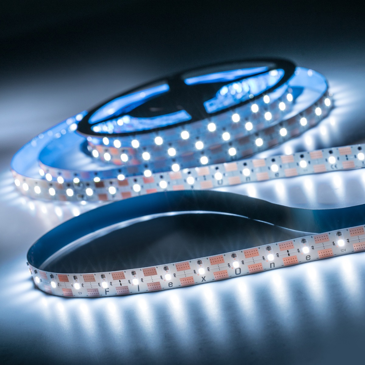 Banda Flexibila Profesionala FlexOne3080 250 LED-uri Samsung alb neutru 4000K 12V rola 5m (2575lm/m, 50 LED/m si 30W/m)