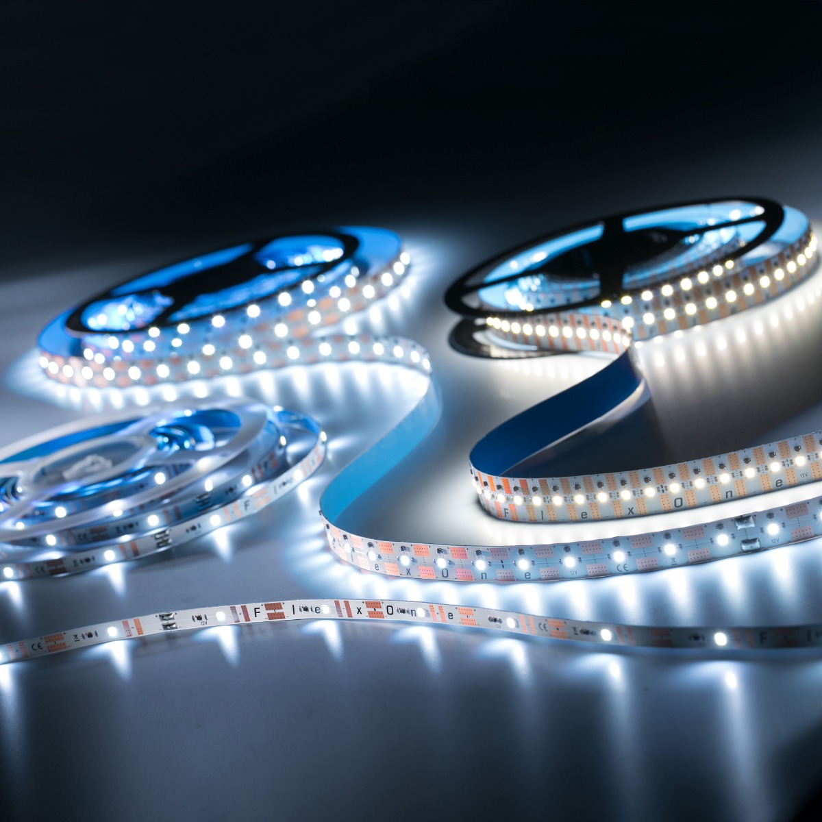 Banda Flexibila Profesionala FlexOne4080 500 LED-uri Samsung alb rece 6500K 12V rola 5m (3800lm/m, 100 LED/m si 42W/m)