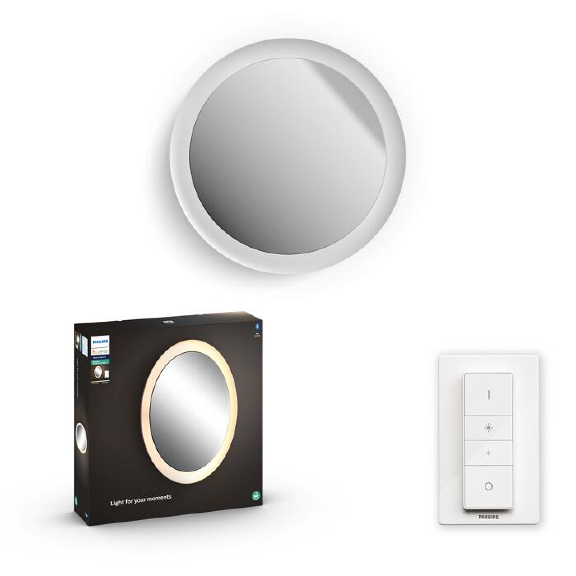 Lampa de perete Philips Hue alb Ambiance Adore LED Mirror Light alb 2550lm incl. Buton Dimmer