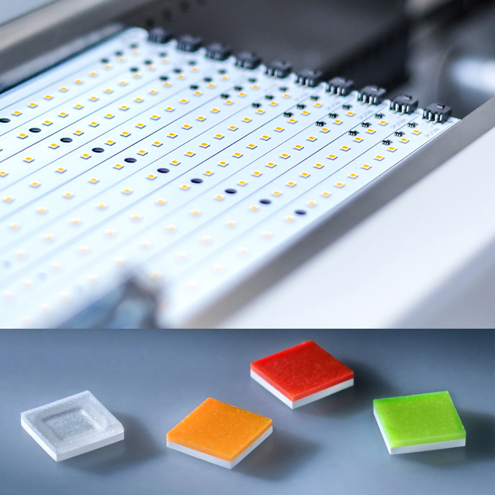 Modul cu LED-uri color Nichia CSP pe comanda, fabricat in Germania, 150-600mm lungime & 5-400mm lățime