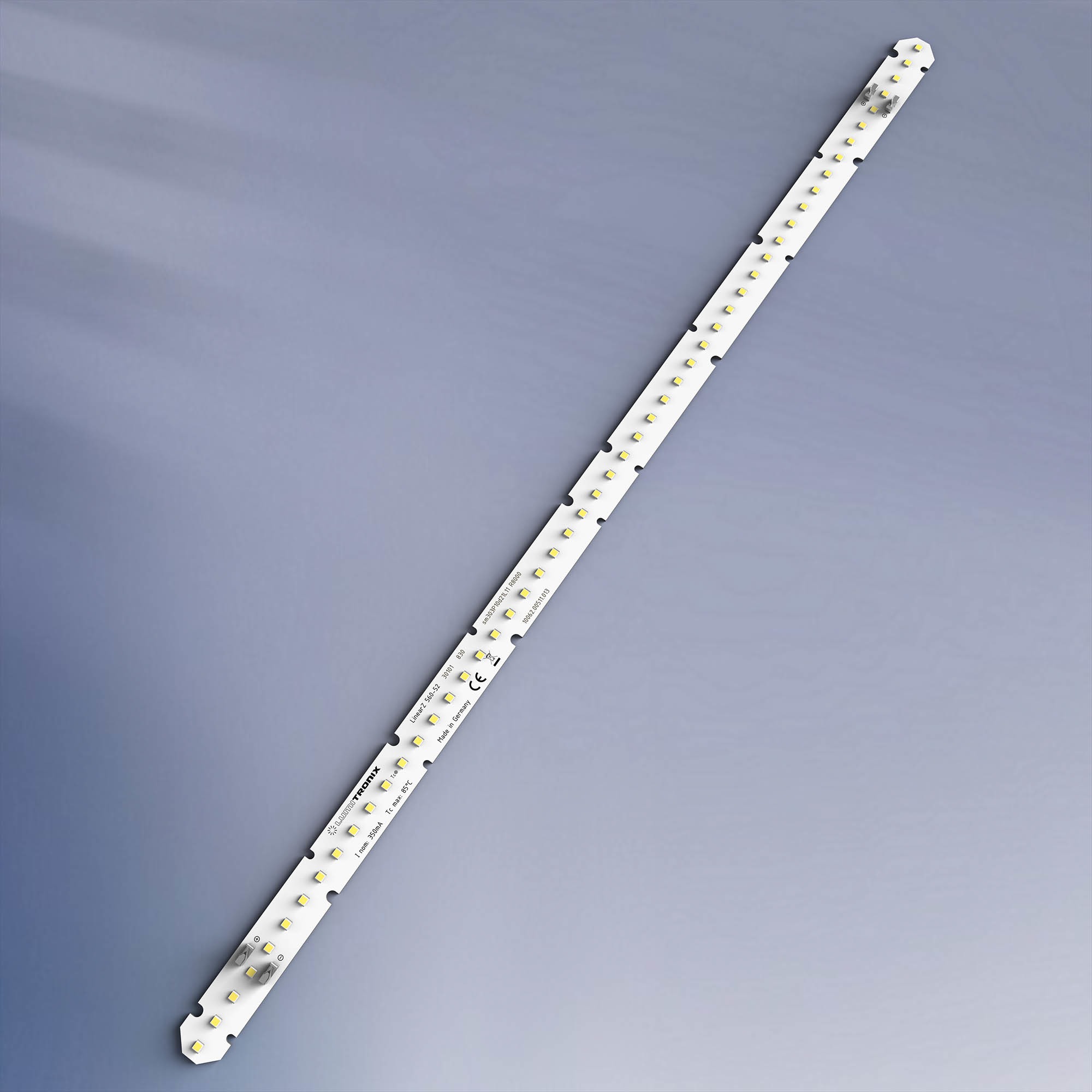LumiBar-52-3098+ Toshiba-SSC LED Strip Sunlike CRI98 alb cald 3000K 1375lm 350mA 39.6V 52 LED-uri 56cm modul (2456lm/m 25W/m)