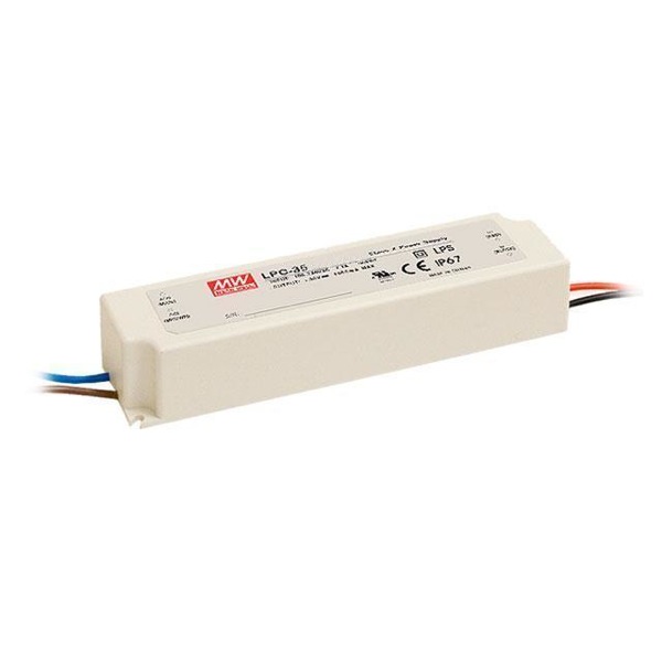 Waterproof Mean Well LED Driver 1050mA IP67 Mean Well 230V to 9-30V LPC-35-1050