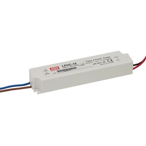 Mean Well 230V LED Driver for 2-12 x 1 Watt LEDs at 350 mA LPHC-18-350