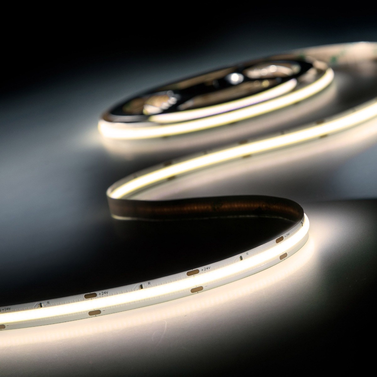 LumiFlex1080 COB LED Strip cu lumină continuă alb pur CRI90 4000K 4500lm 24V 5m bobină (900lm/m 9W/m)