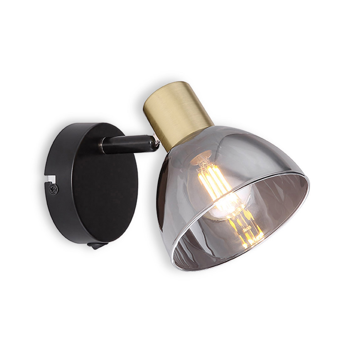 Lampa LED de perete Globo Wall Light Jay, E14, negru-bronz, negru-bronz