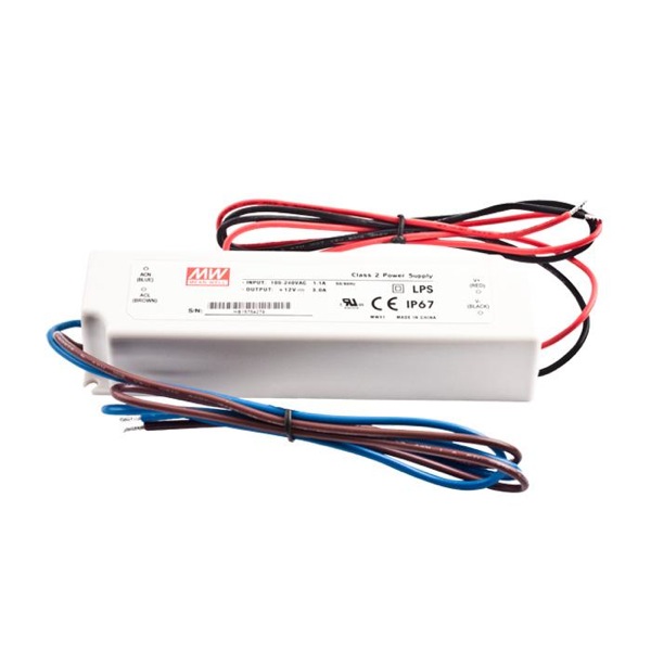 Mean Well LED Power Supply 12V 8.5A 100W IP67 LPV-100-12