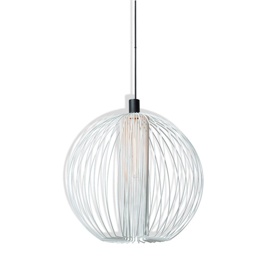Lampa Pendul pt LED E27 Wever & Ducré Wiro Glob alb