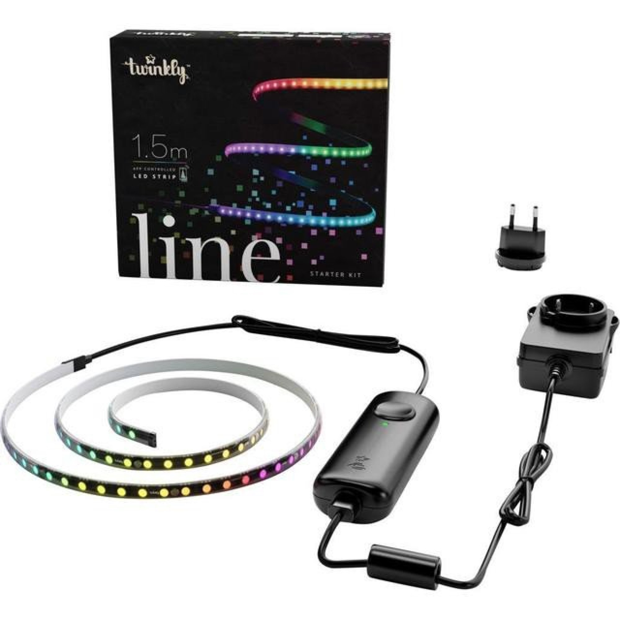 Banda LED RGB cu pixeli controlabili Twinkly Line RGB LED Strip Starter Set 100 LEDs 1.5m app-controlled