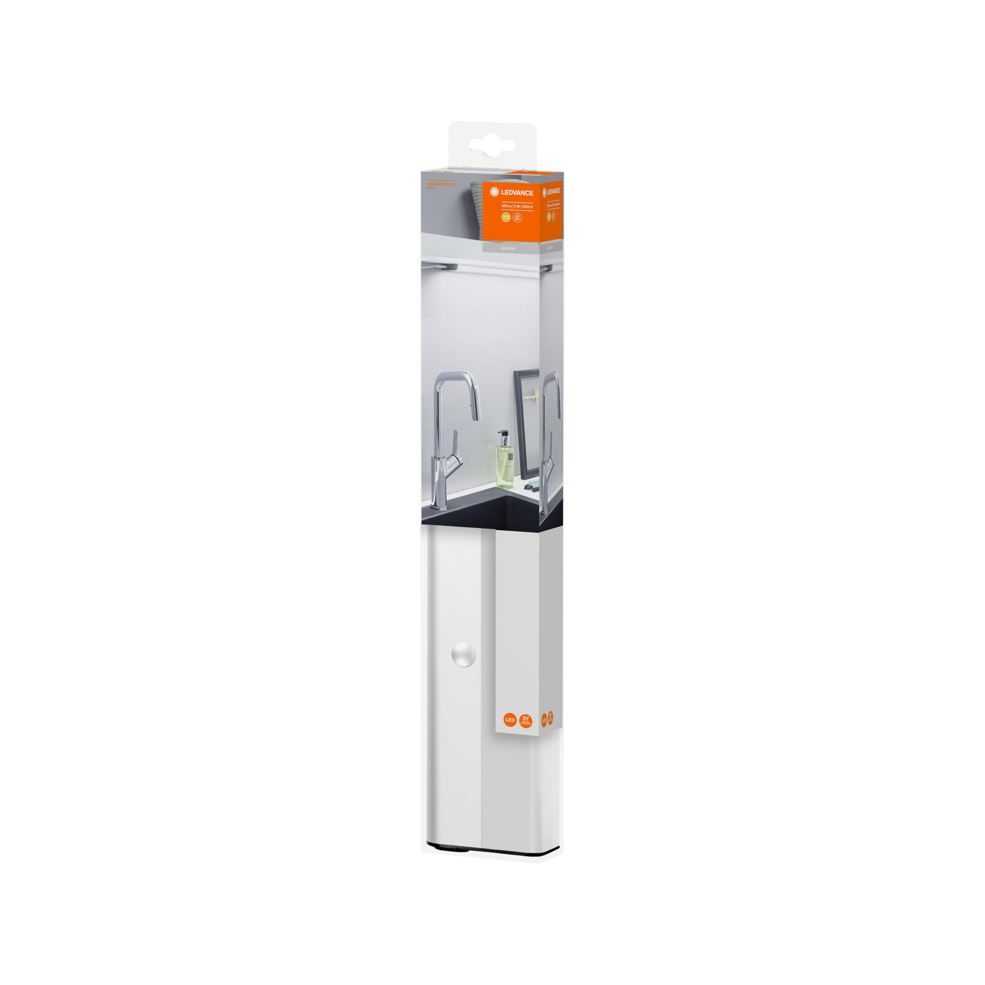 LEDVANCE LED liniar FLAT ECO 3000K alb cald 300lm 3000K