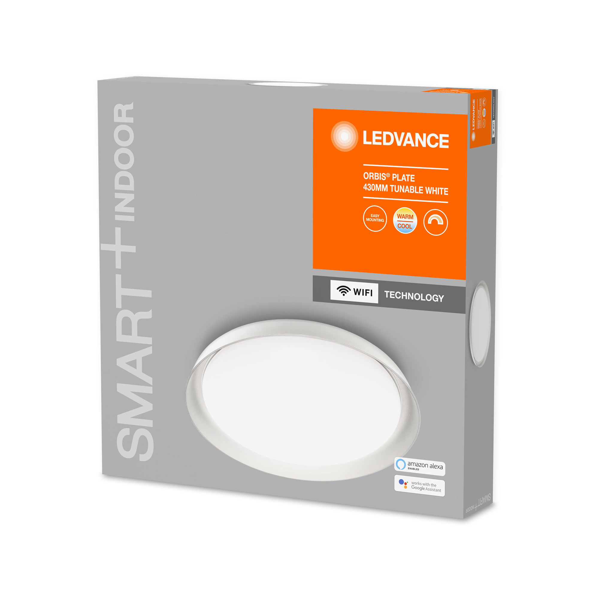 Lampa LED de tavan LEDVANCE SMART+ WiFi Tunable LED-uri Albe ORBIS Plate 430mm alb 2500lm