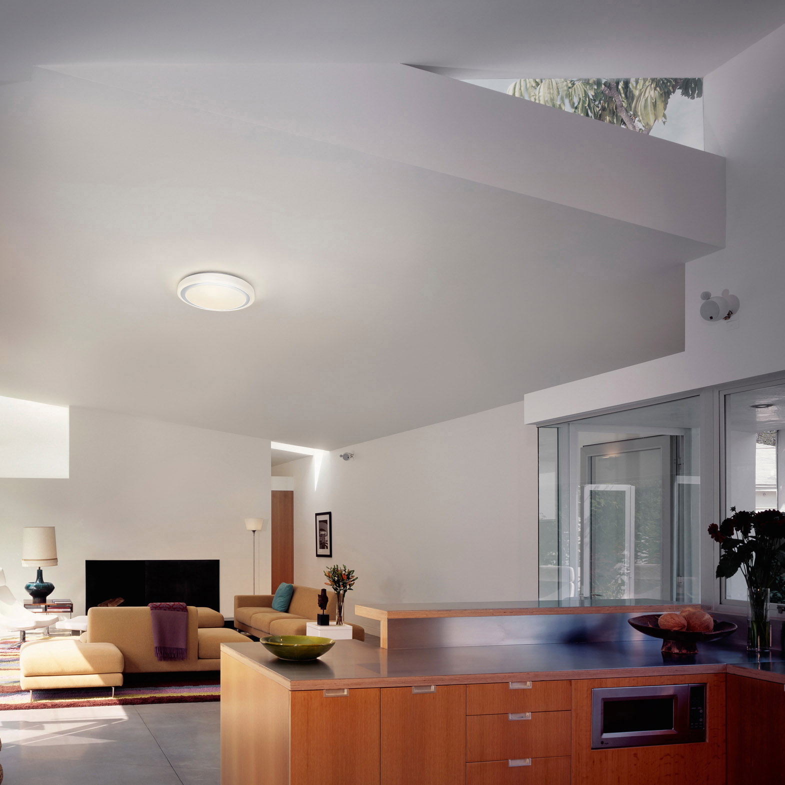 Lampa LED de tavan LEDVANCE SMART+ WiFi Tunable LED-uri Albe ORBIS Moon 380mm alb-gri 2500lm