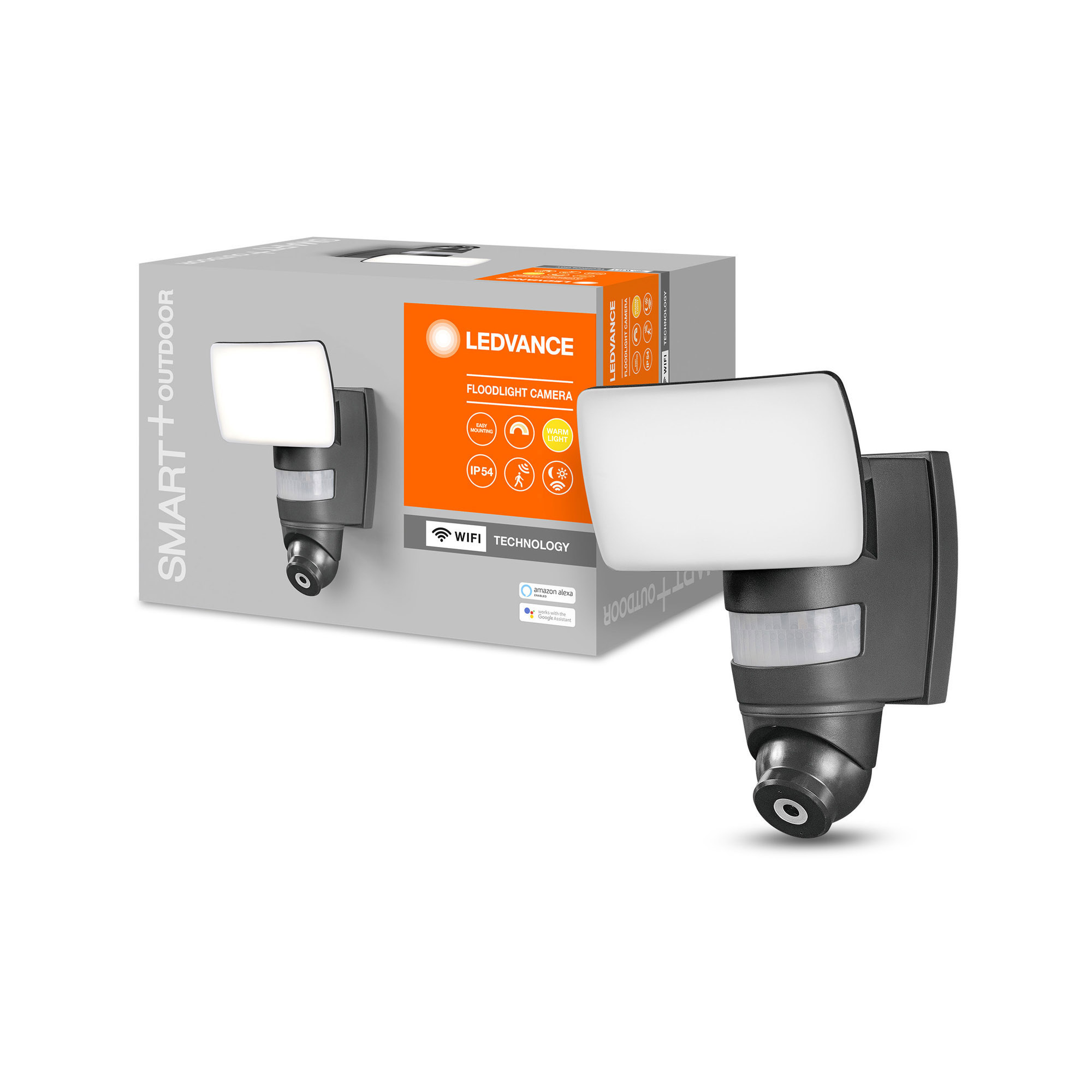 Lampa LED de perete LEDVANCE SMART+ WiFi LED LED Floodlight Camera IP44 antracit 1800lm