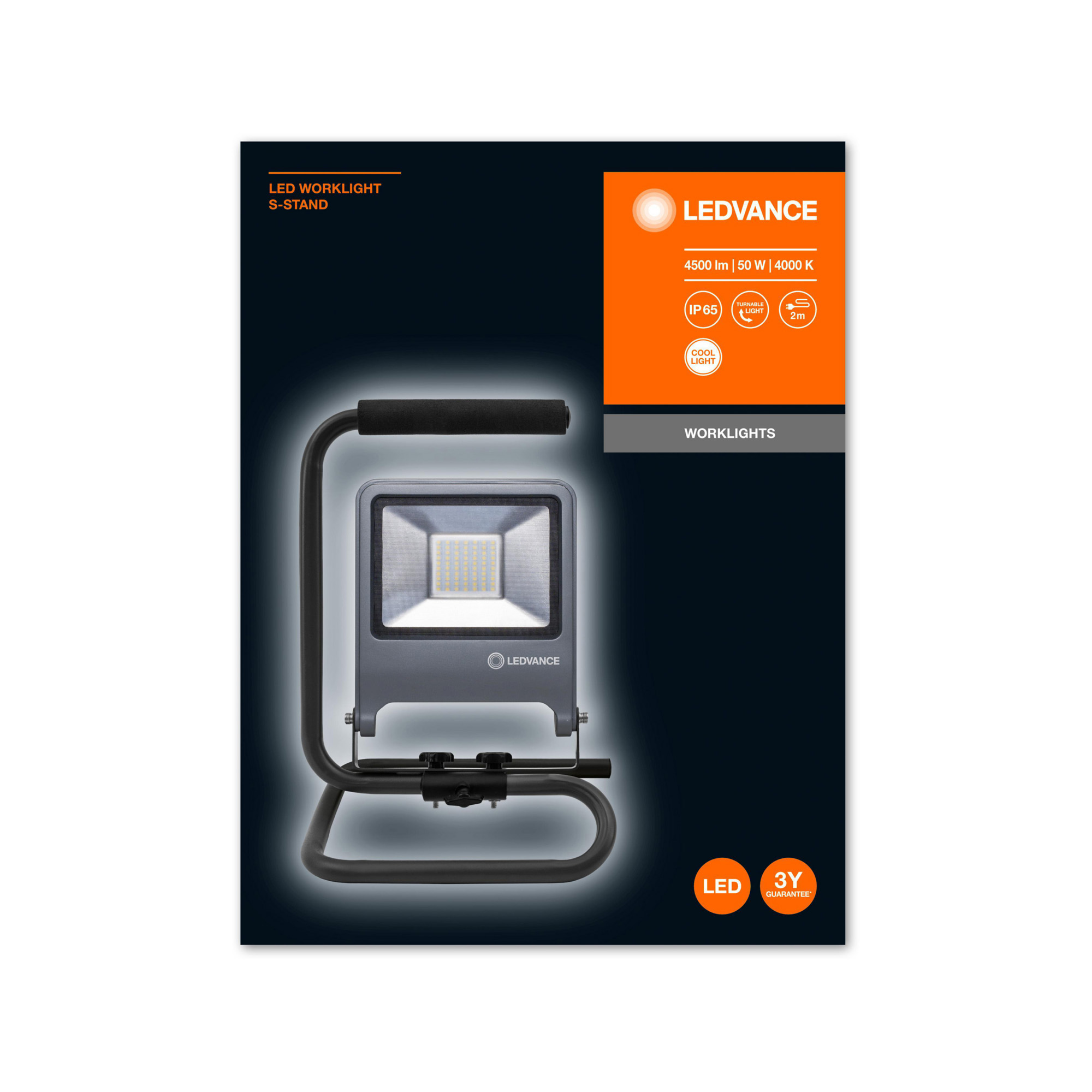 LEDVANCE LED WORKLIGHT 50W 840 S-Stand schwarz 4500lm 4000K