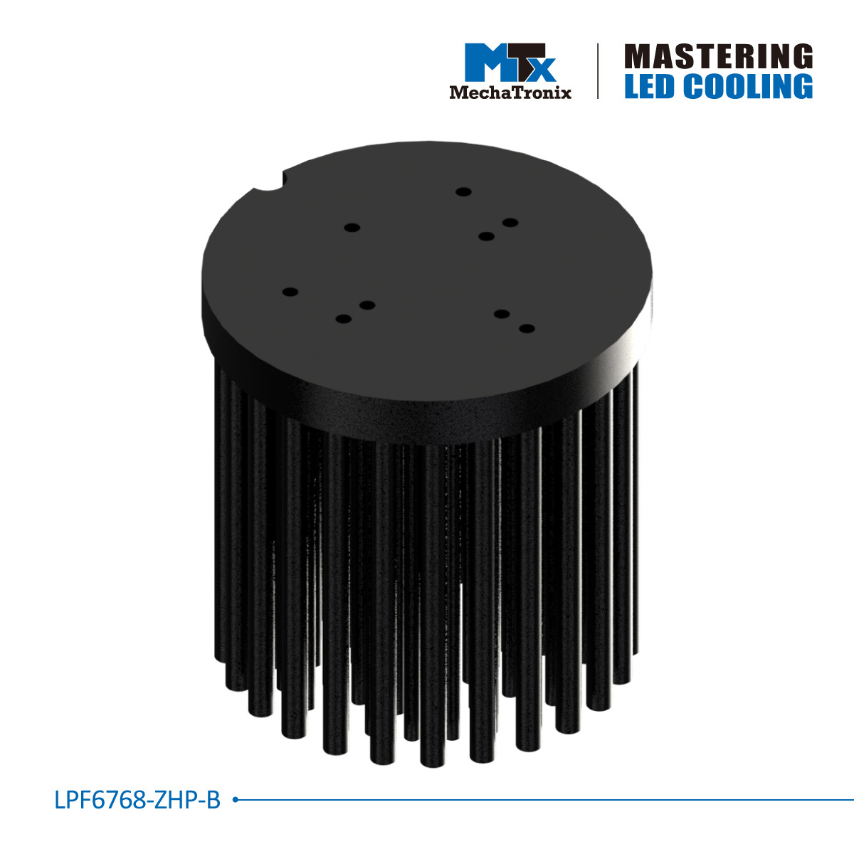 Radiator circular 7cm MechaTronix LPF6768-ZHP-B pentru LED <4600lm