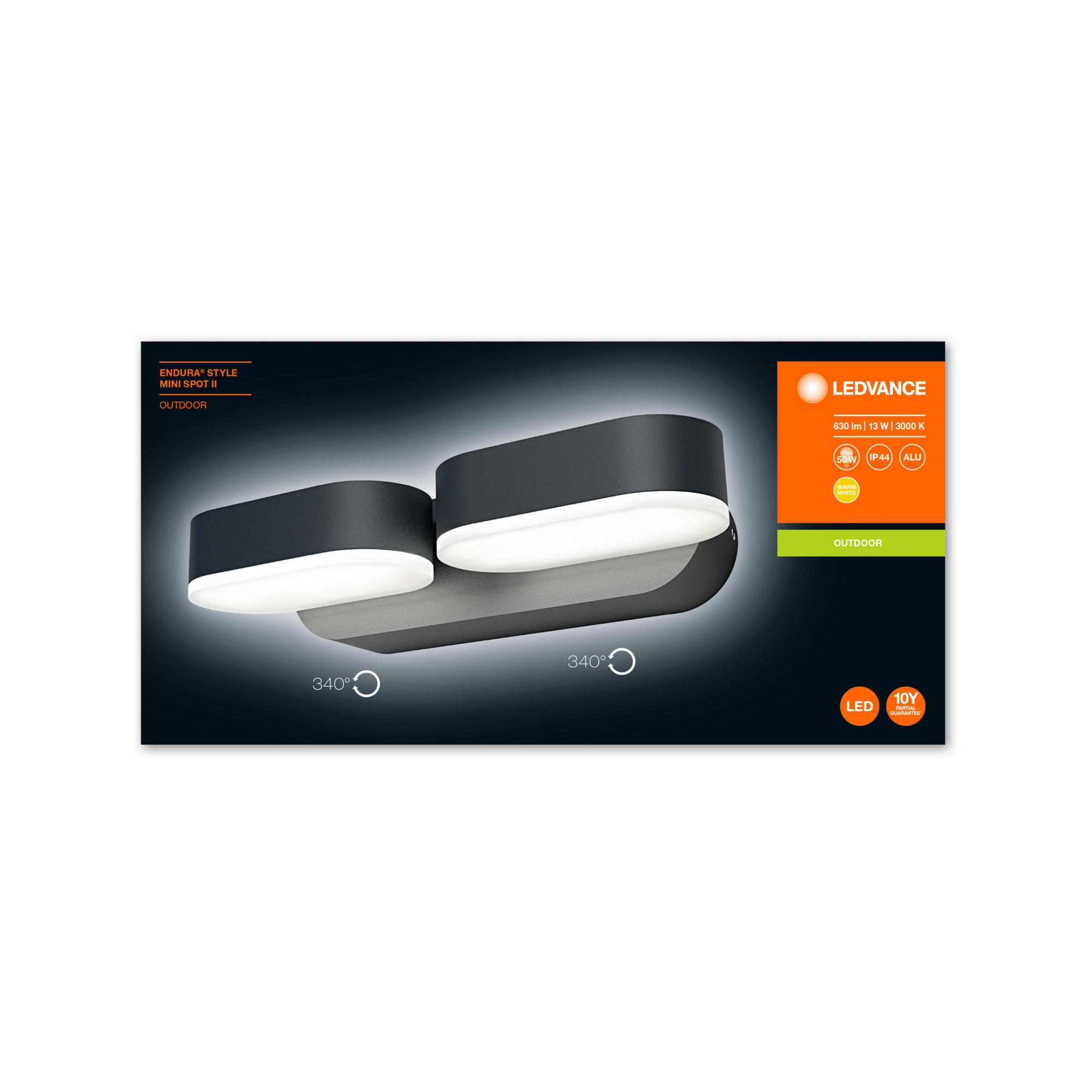 LEDVANCE ENDURA STYLE ENDURA STYLE Mini Spot II 13W alb 800lm 3000K