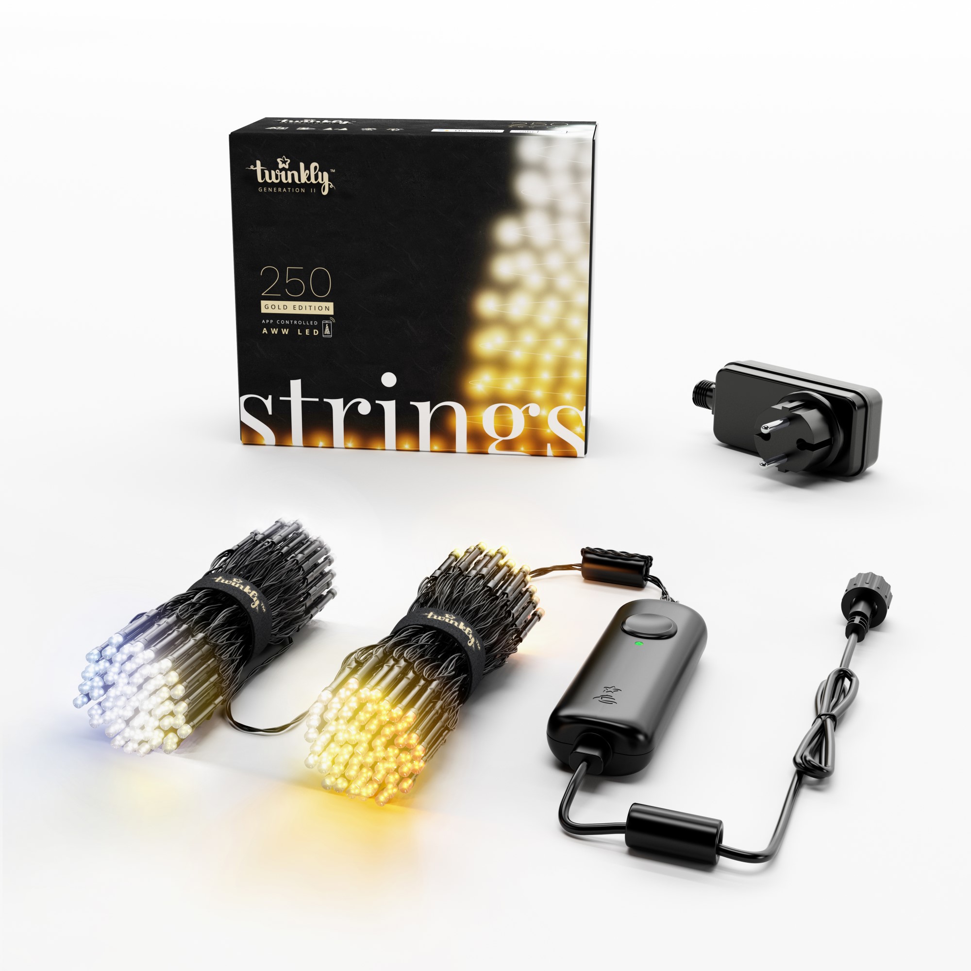 Sirag Luminos Smart Twinkly Strings LED 250 LED-uri Alb Ajustabil (TW) 20m controlat prin aplicație